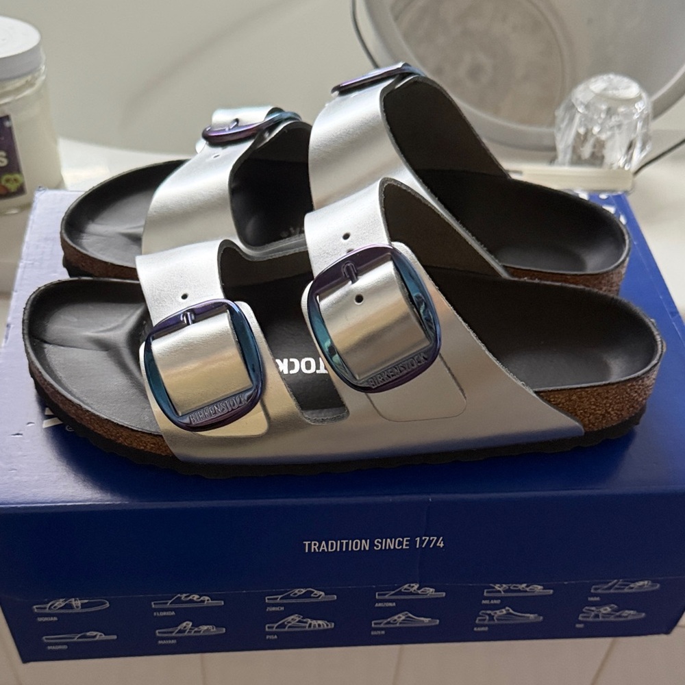 Birkenstock Metallic Arizona Big Buckle